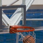 basketball in the basket